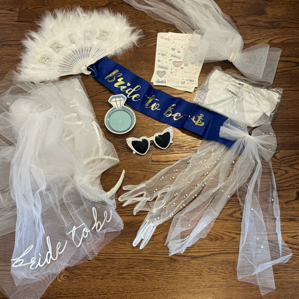 Bride To Be bundle! Sash and Accessories Set, perfect for your Bridal Era